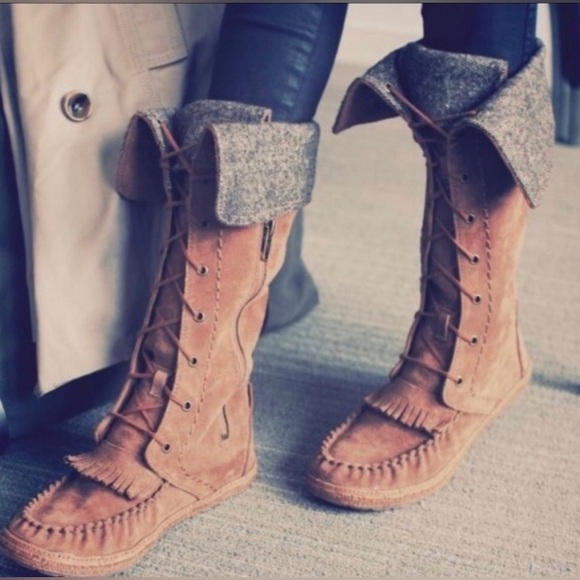 UGG Somaya F3013E Women’s Tall Gray Brown Moccasin Boots Women SIZE 6.5 NWOT - Picture 6 of 9